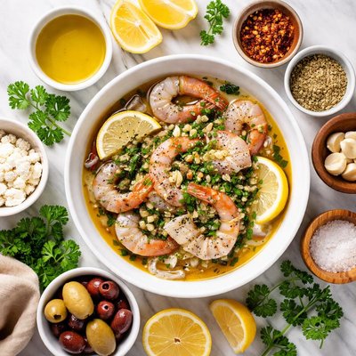 Image of Greek Marinade for Shrimp Seafood