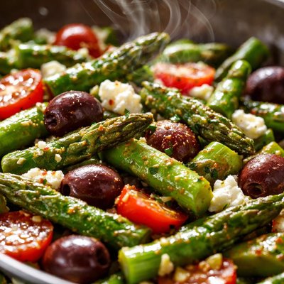 Image of Greek Olive and Asparagus Saute