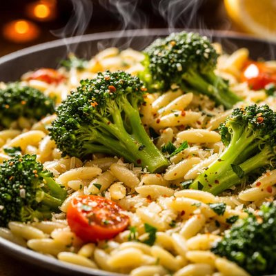 Image of Greek Orzo and Broccoli