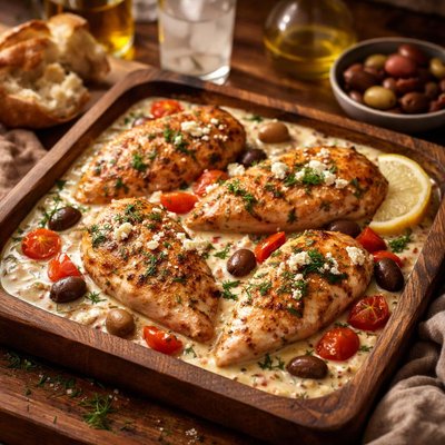 Image of Greek Ouzo Chicken