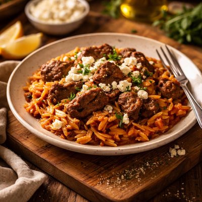 Image of Greek Pasta and Beef