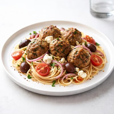 Image of Greek Pasta with Meatballs