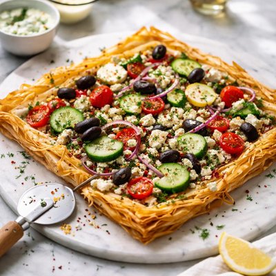 Image of Greek Phyllo Pizza