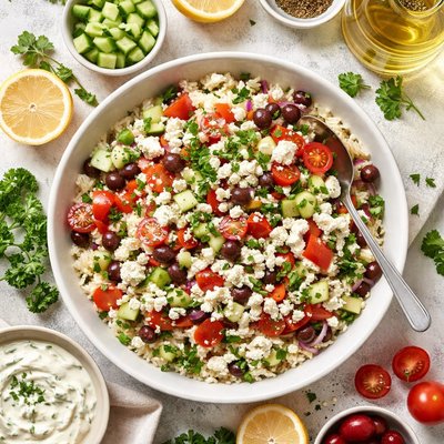 Image of Greek Rice Feta Salad