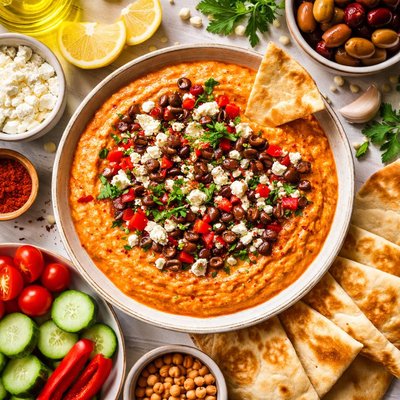 Image of Greek Roasted Red Pepper and Feta Dip