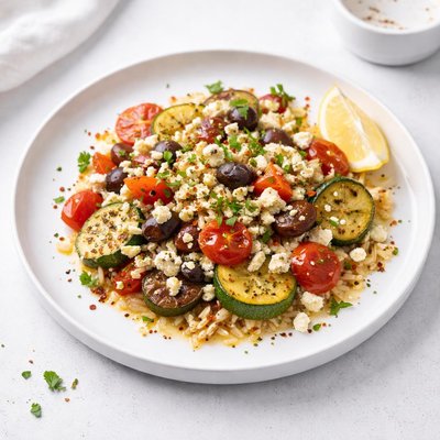 Image of Greek Roasted Vegetable Risoni Orzo