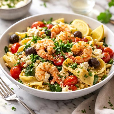 Image of Greek Shrimp Lasagna Toss