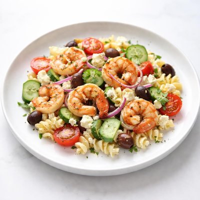 Image of Greek Shrimp Pasta Salad