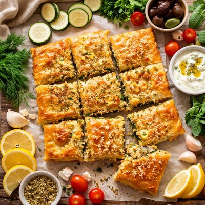 Image of Greek Squash Pita Savoury