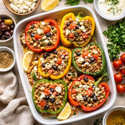 Image of Greek Stuffed Peppers
