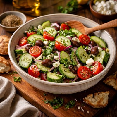 Image of Greek Style Cucumber Salad