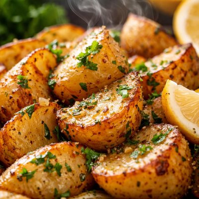 Image of Vegan Greek Style Lemon Potatoes