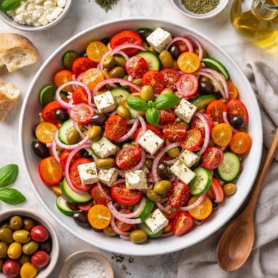 Image of Greek Style Tomato and Onion Salad