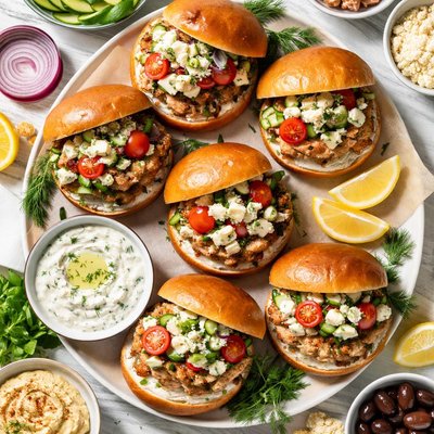 Image of Greek Style Turkey Burgers