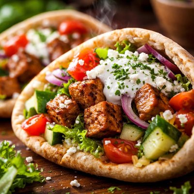 Image of Greek Tofu Pitas