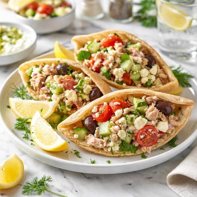 Image of Greek Tuna Salad Pockets