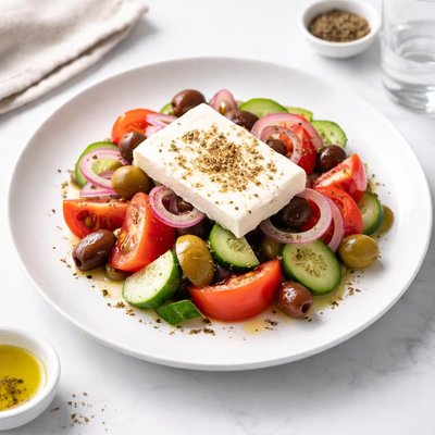 Image of Greek Village Salad Nick and Marina Makris Horiatiki Salad
