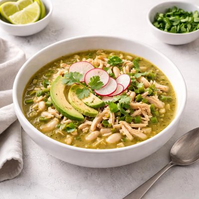 Image of Green and White Crock Pot Chili