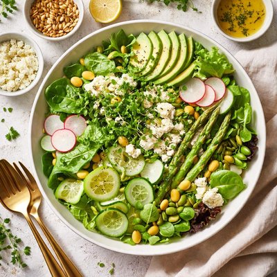 Image of Green and White Salad