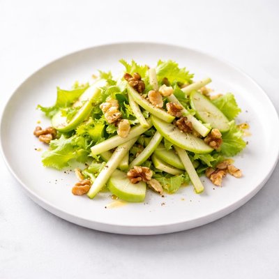Image of Green Apple and Celery Salad with Walnut and Mustard Vinaigrette