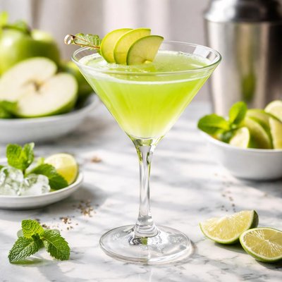 Image of Green Apple Cosmo Martini