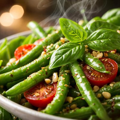 Image of Green Bean and Basil Salad