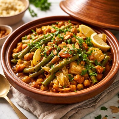 Image of Green Bean and Cabbage Tagine