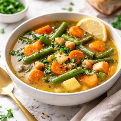 Image of Green Bean and Carrot Soup Vegan Gluten Free