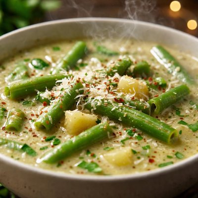 Image of Green Bean and Parmesan Soup