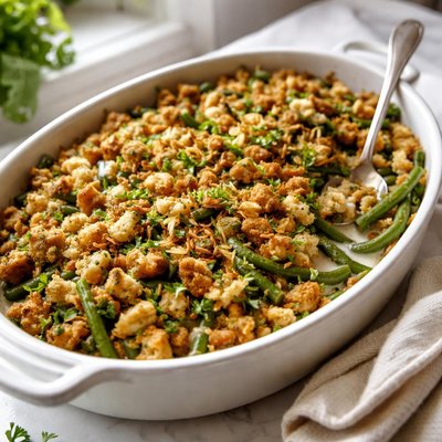 Image of Green Bean and Stuffing Casserole