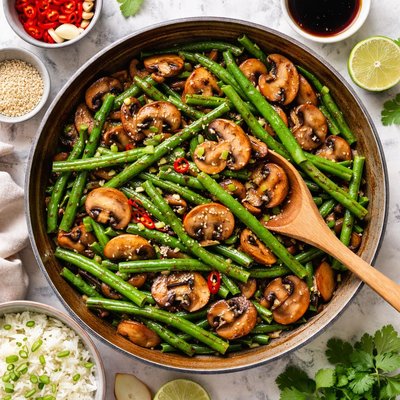 Image of Green Bean Mushroom Stir Fry