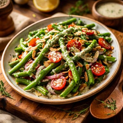 Image of Green Bean Salad with a Creamy Tarragon Dressing