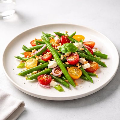 Image of Green Bean Salad with Tomatoes and Feta