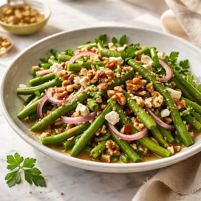 Image of Green Bean Salad with Walnut Vinaigrette