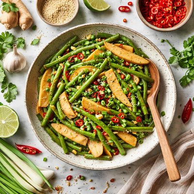 Image of Green Beans and Bamboo Shoots