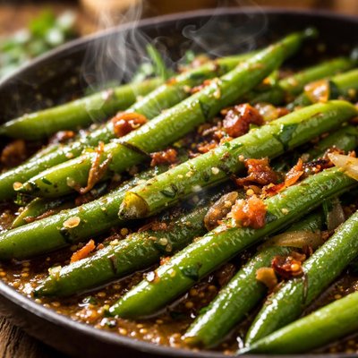 Image of Green Beans in Beer Sauce