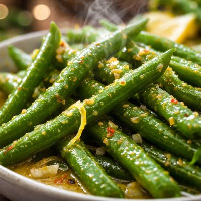 Image of Green Beans in Citrus Butter Sauce