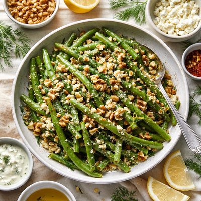 Image of Green Beans in Dill Walnut Sauce