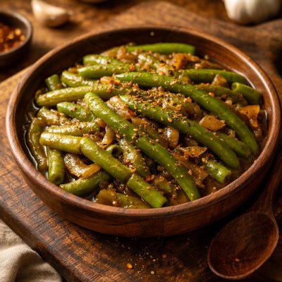Image of Green Beans in Onion Sauce