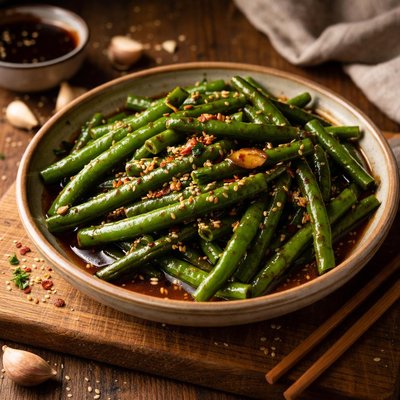 Image of Green Beans in Soy Sauce