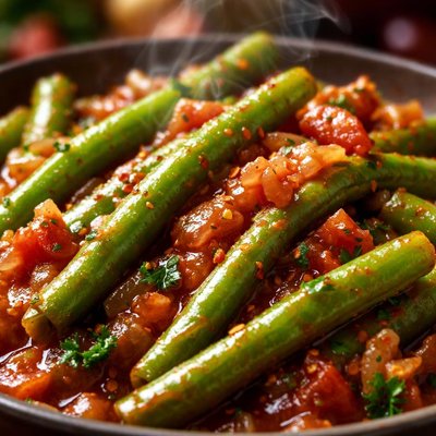 Image of Whole30 Green Beans in Tomato Sauce