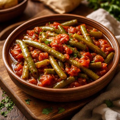 Image of Green Beans Stewed with Tomatoes