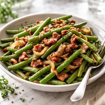 Image of Green Beans with Bacon and Onions