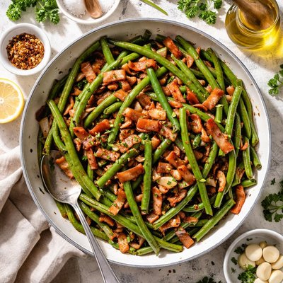 Image of Green Beans with Bacon Onion