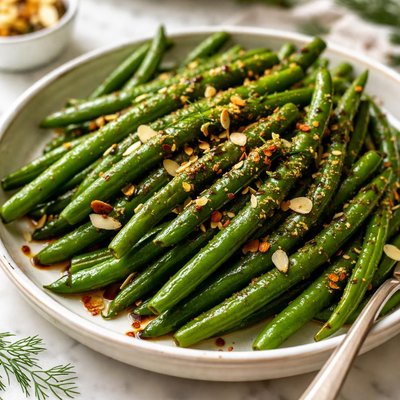 Image of Green Beans with Balsamic Dijon and Dill Thanksgiving