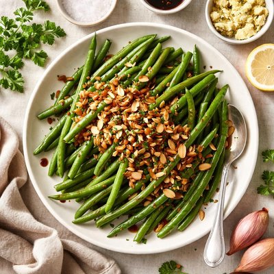 Image of Green Beans with Balsamic Shallot Butter