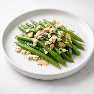 Image of Green Beans with Blue Cheese and Toasted Almonds