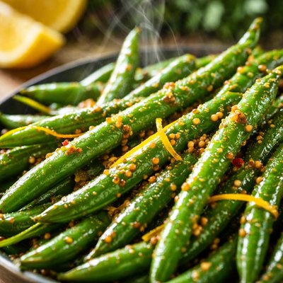 Image of Green Beans with Citrus Mustard