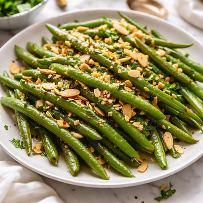 Image of Green Beans with Garlic Butter and Almonds