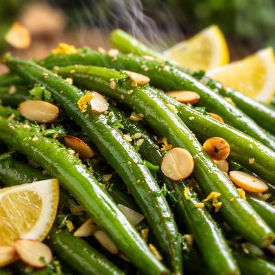 Image of Green Beans with Lemon and Almonds